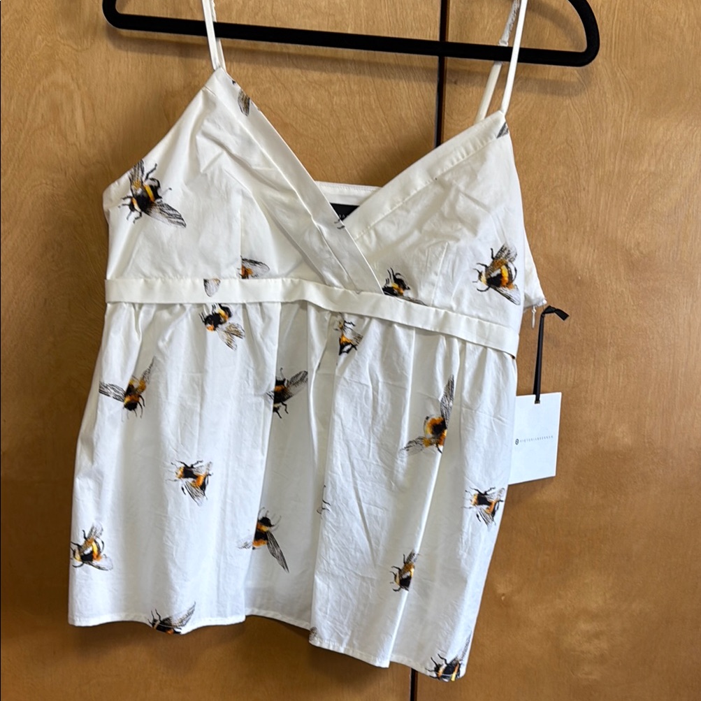 White Bumblebee Camisole With Spaghetti Straps Victoria Beckham 4 Target